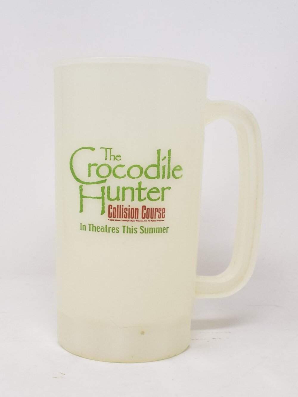 Crocodile Hunter Collision Course Movie Promo Beer Mug Stein Cup Plastic VTG Y2K